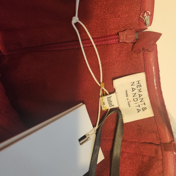 NWT HEMANT & NANDITA Vibrant Red Dress - Picture 9 of 16